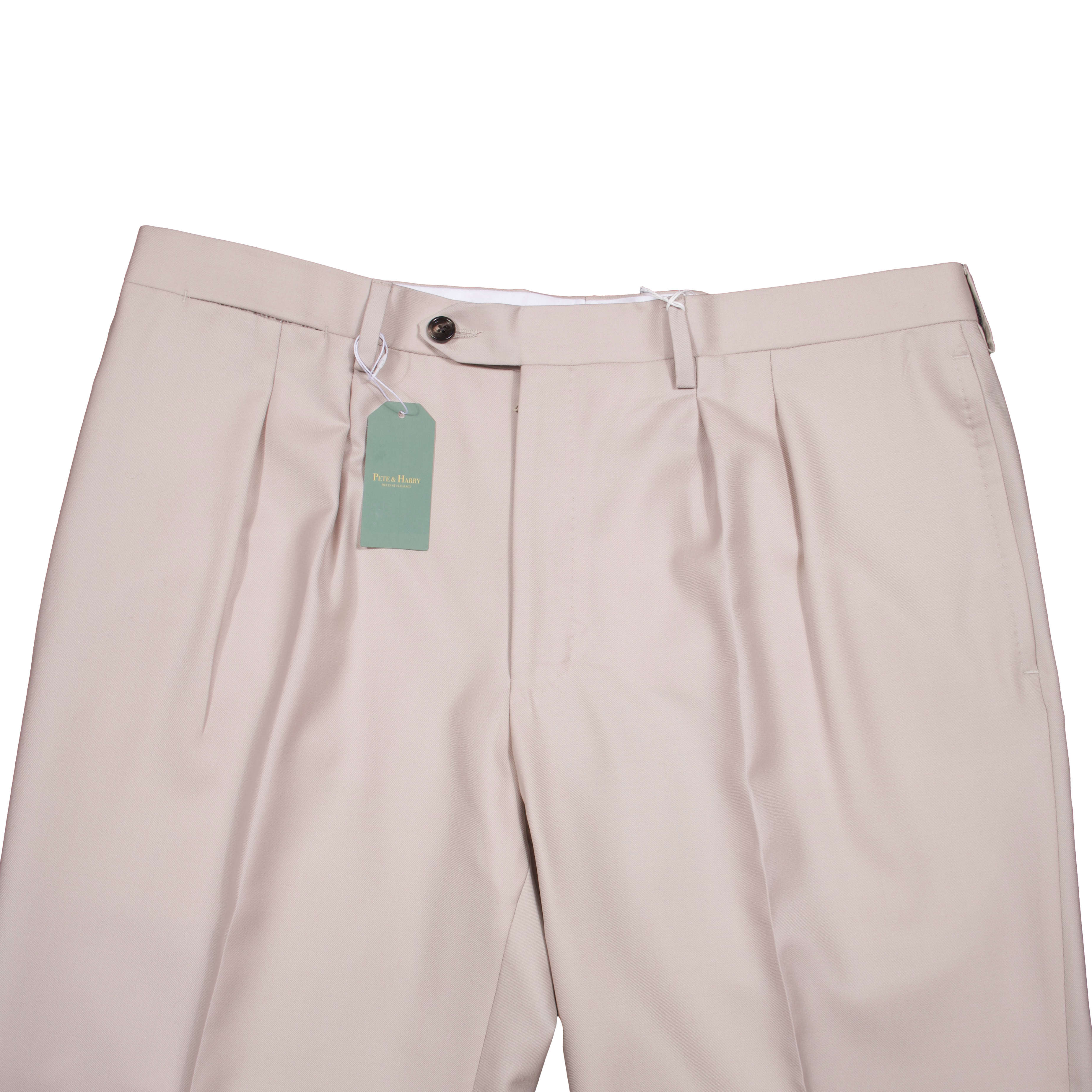 Neapolitan Hand Tailored Beige Smart trouser