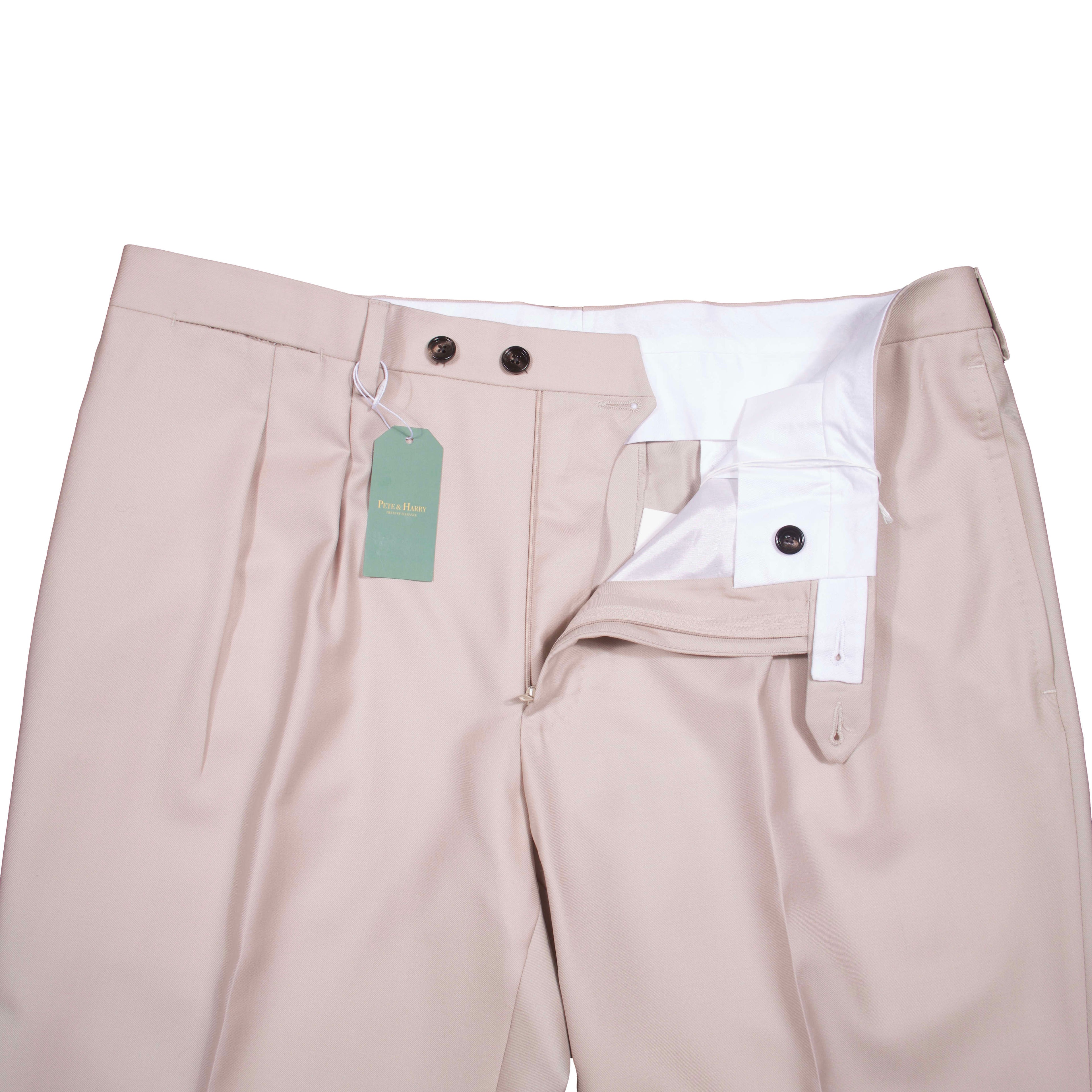 Neapolitan Hand Tailored Beige Smart trouser