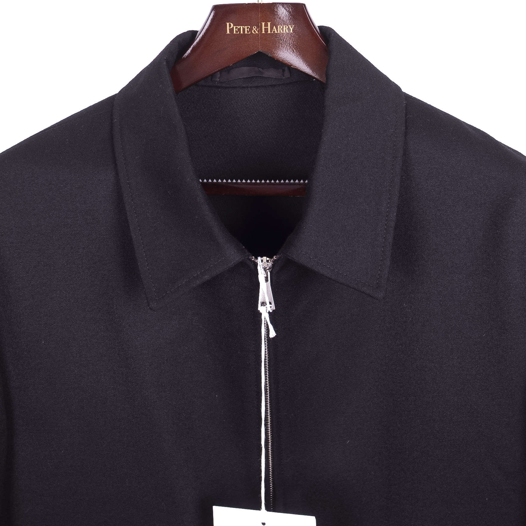 Neapolitan Hand Tailored Black Dugdale Wool Jacket Sz 52