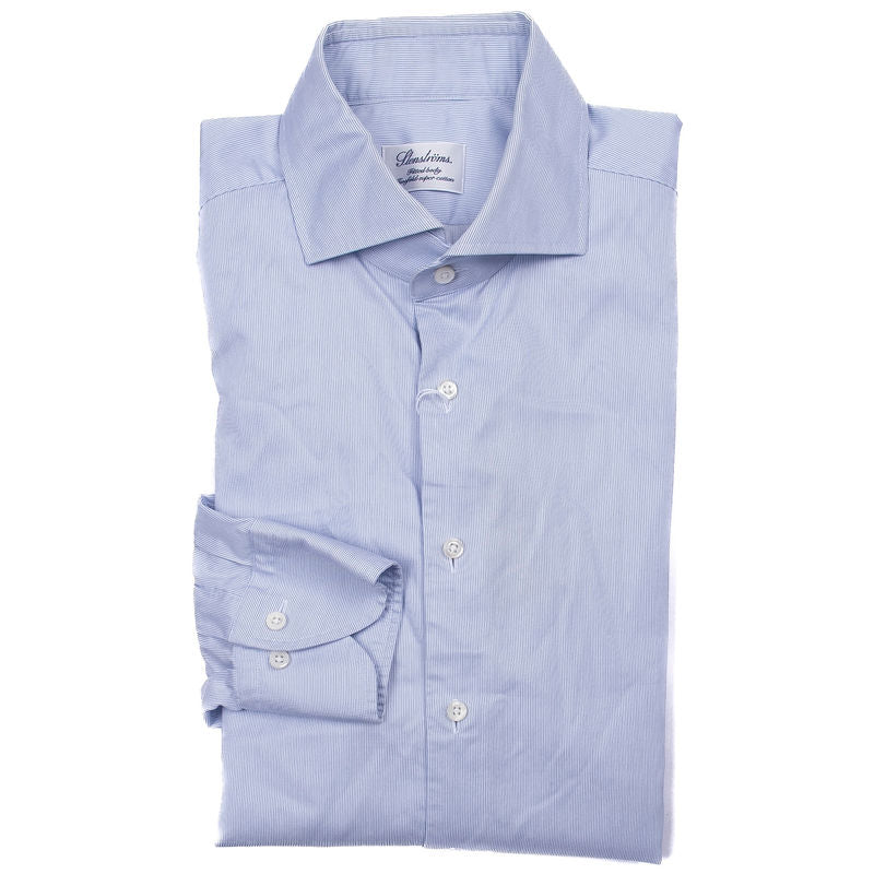 Blue and White Striped Shirt