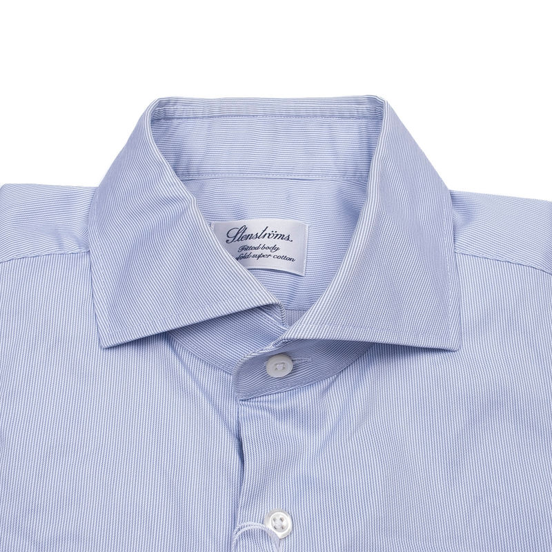 Blue and White Striped Shirt