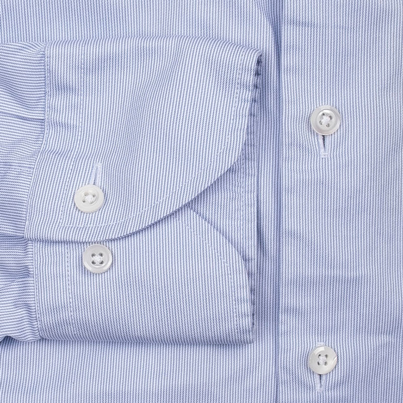 Blue and White Striped Shirt