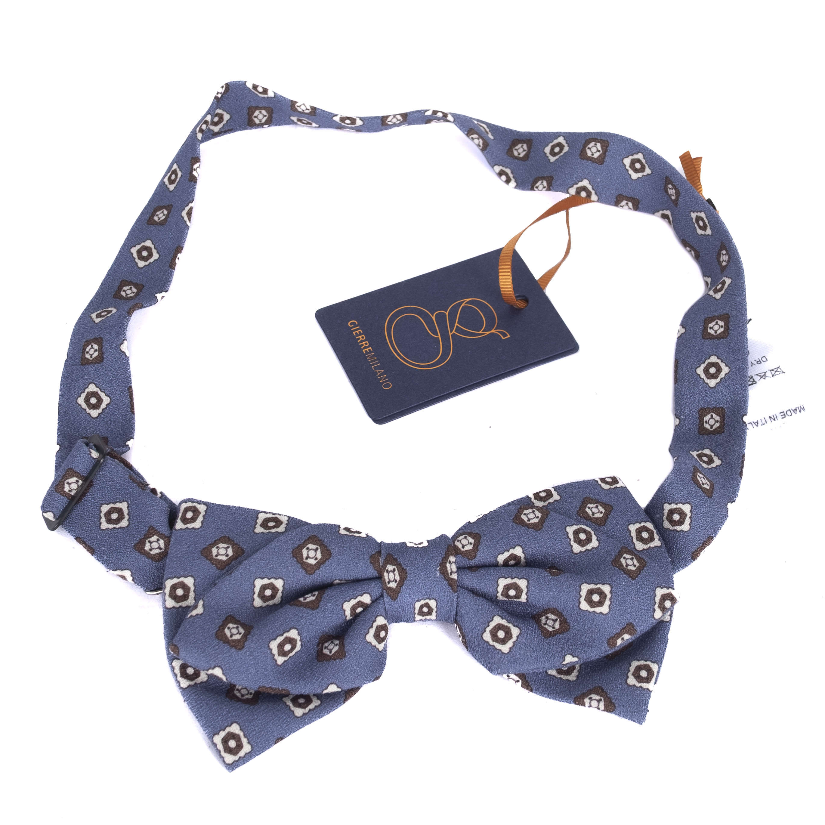 Blue Medallion Bow Tie