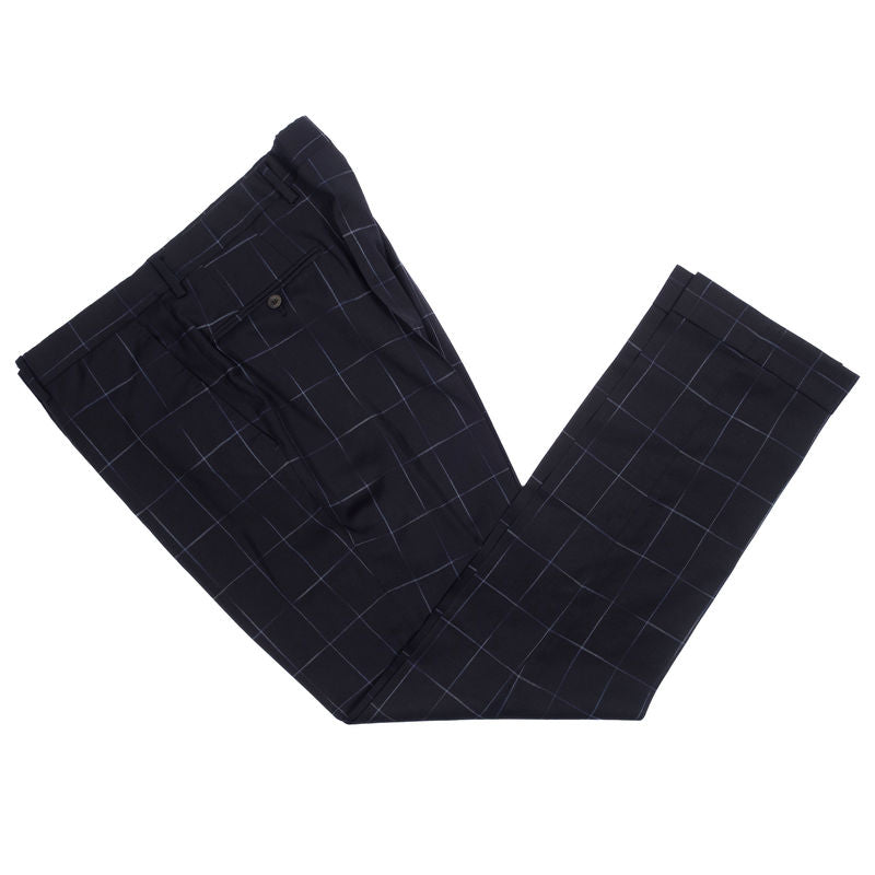 Etro Navy Windowpane Business Suit