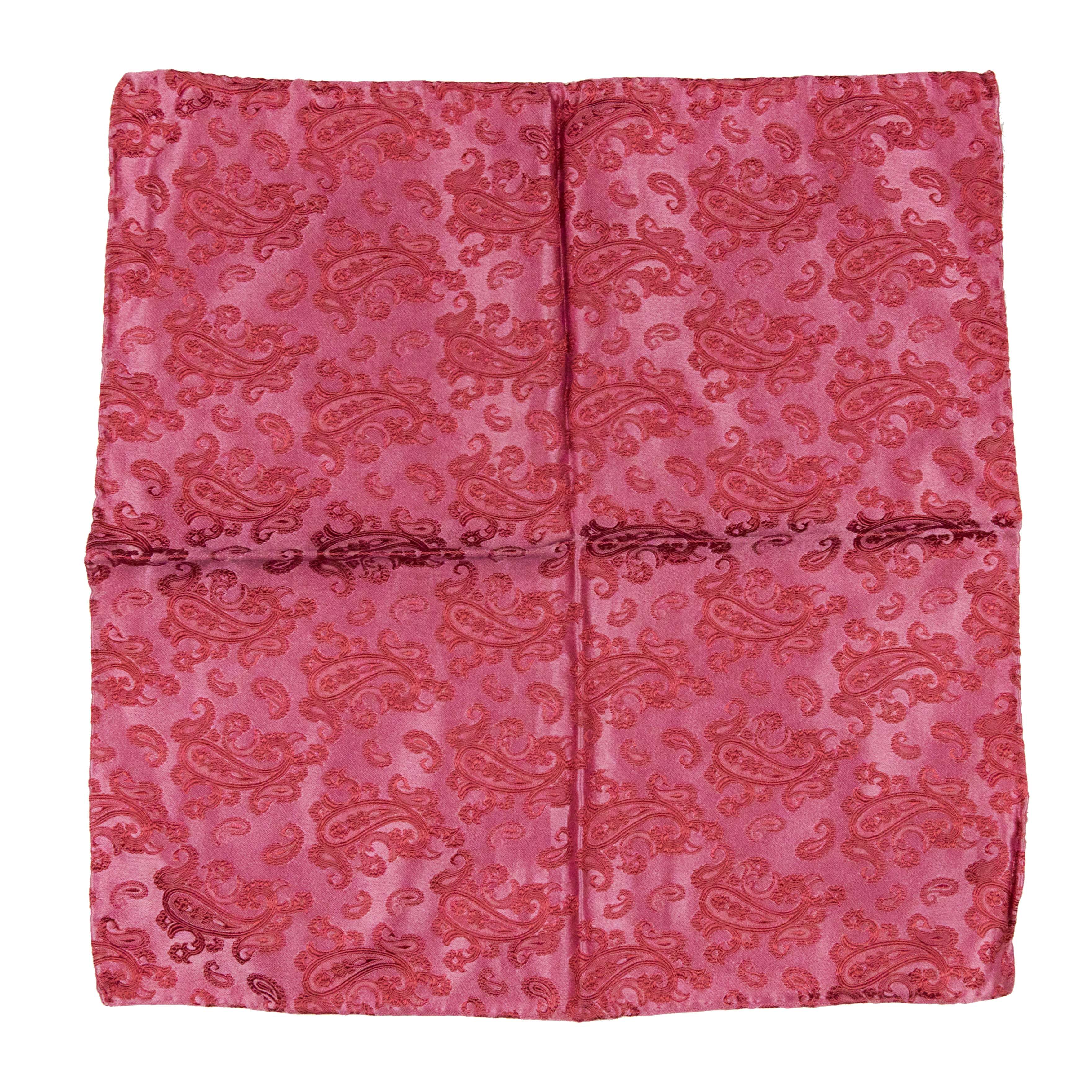 Pink Paisley Pocket Square