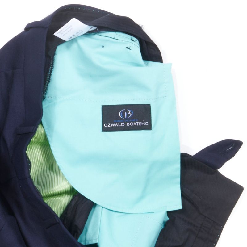 Ozwald Boateng Navy Double Breasted Suit Sz 48