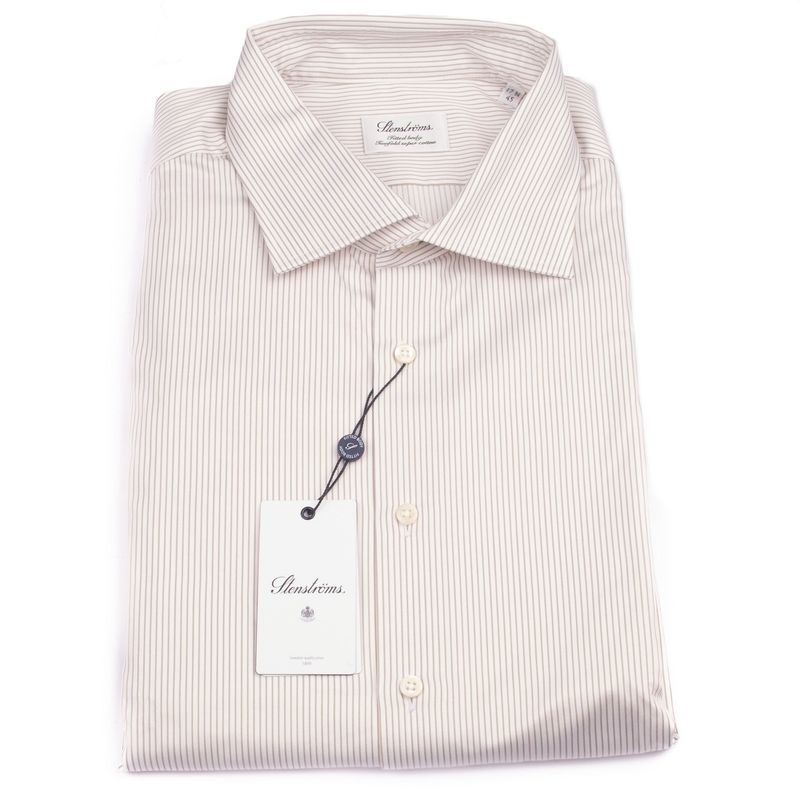 Grey Striped Business Shirt