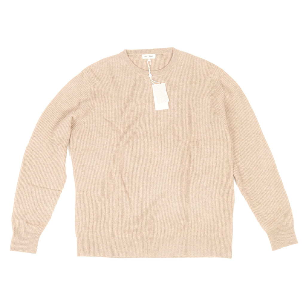 Soft Goat Toast Ribbed O-neck Sz XXL (EU)