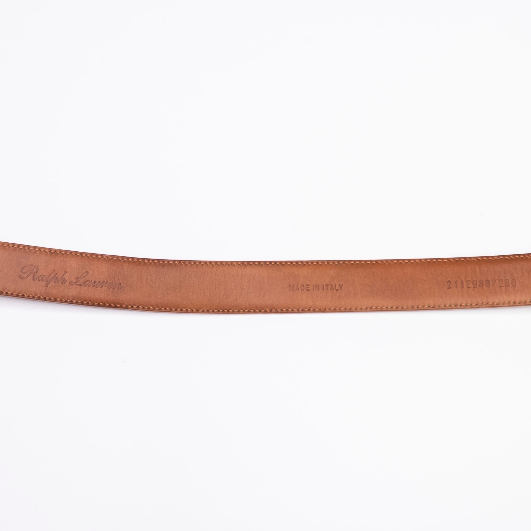 Ralph Lauren Purple Label Light Brown Leather Belt