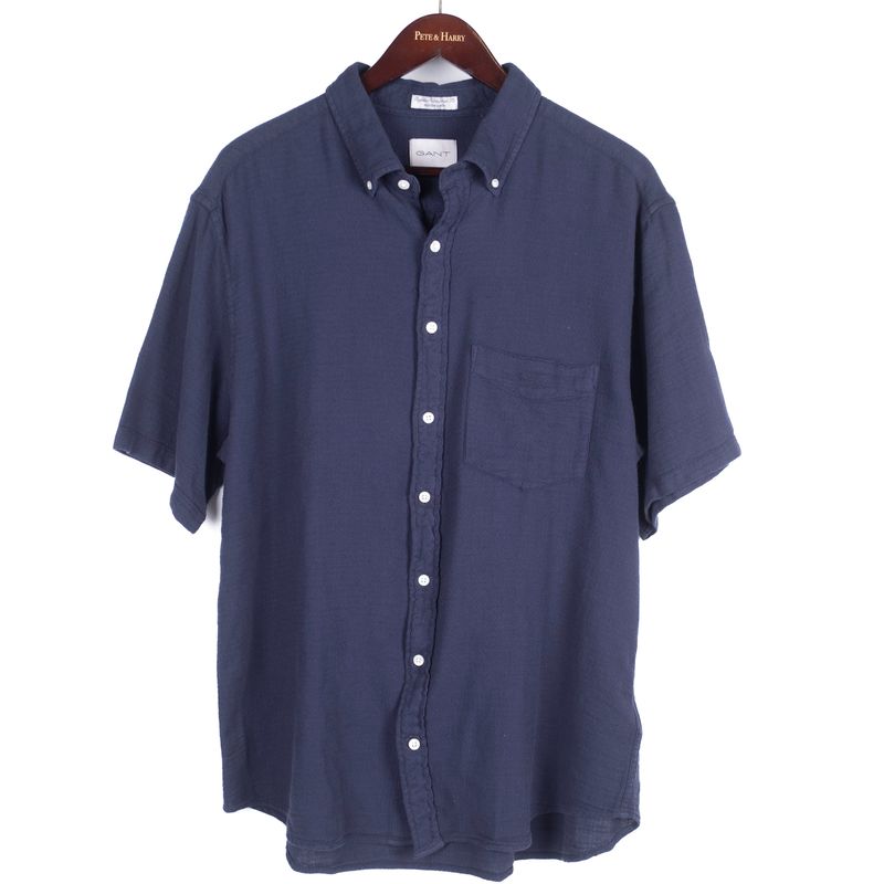 Cotton Linen Texture Navy