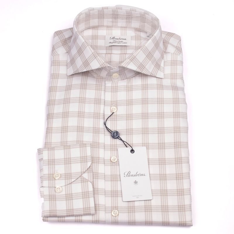 Fitted Body Beige Checked