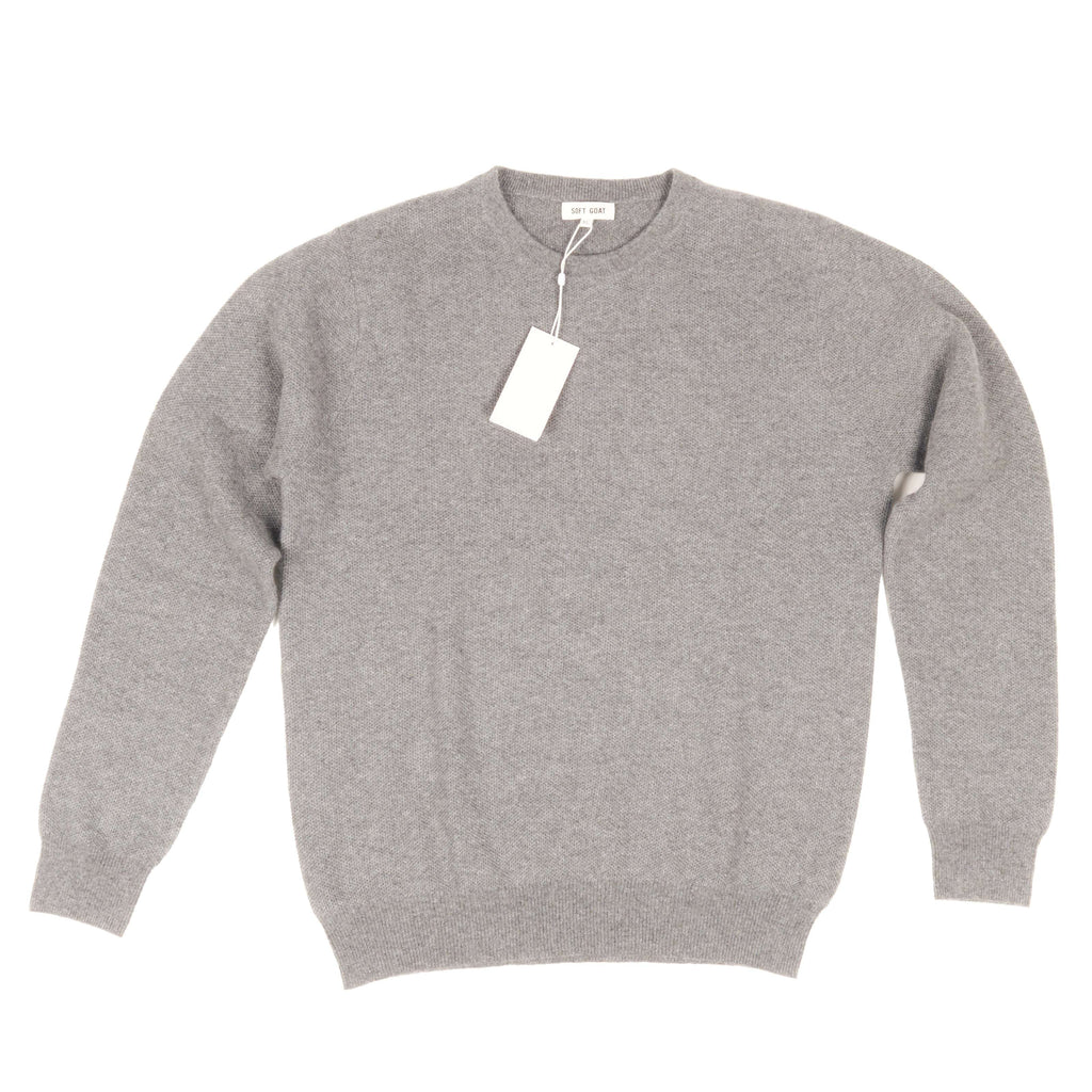 Soft Goat Cashmere Grey Waffle Knit Sz XXL (EU)
