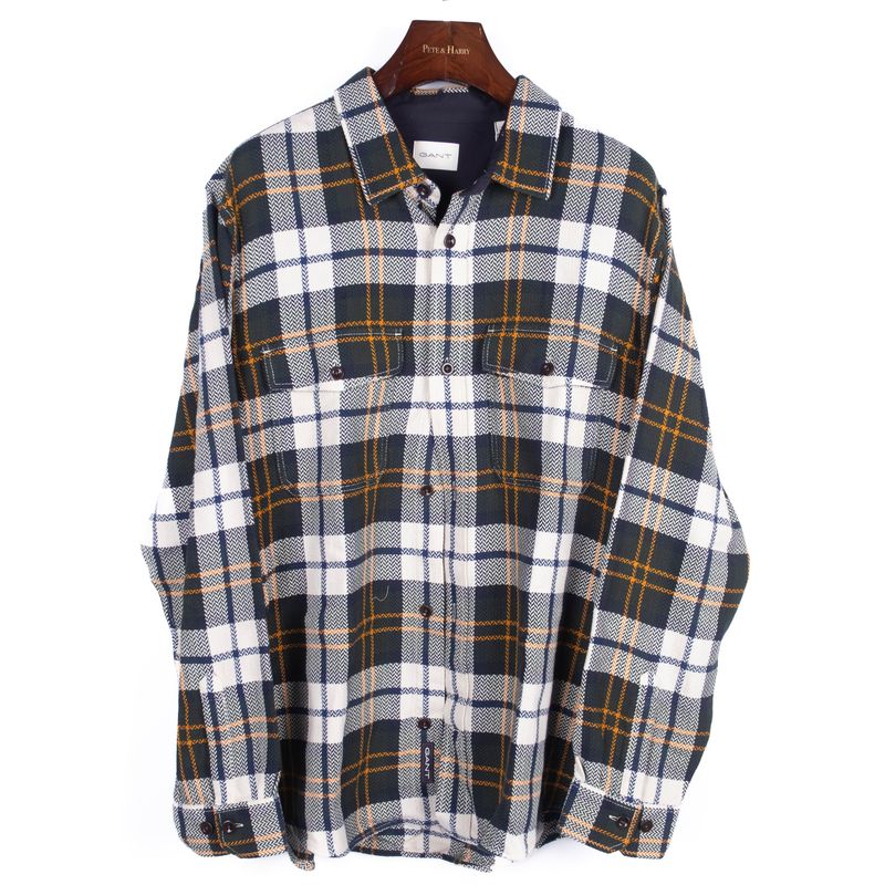Green Checked Overshirt