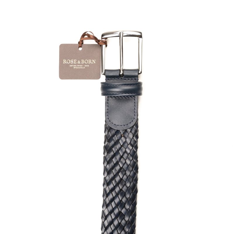 Rose & Born Navy Braided Belt 100 cm