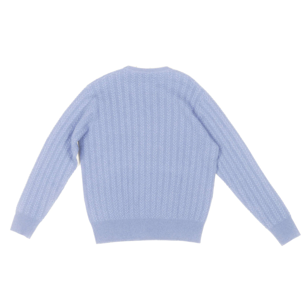 Soft Goat Cashmere Blueberry Cable Knit Sz XL (EU)