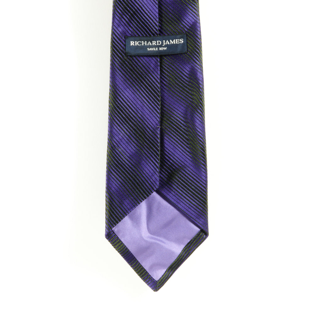Richard James Purple Striped Tie