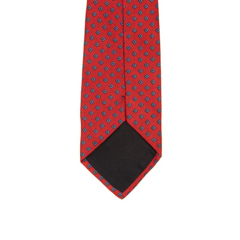 Dunhill Red Small Diamond Pattern Tie
