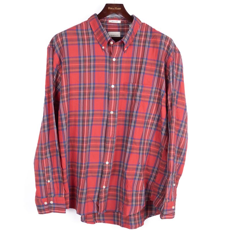 Red Checked Relaxed Tartan Shirt