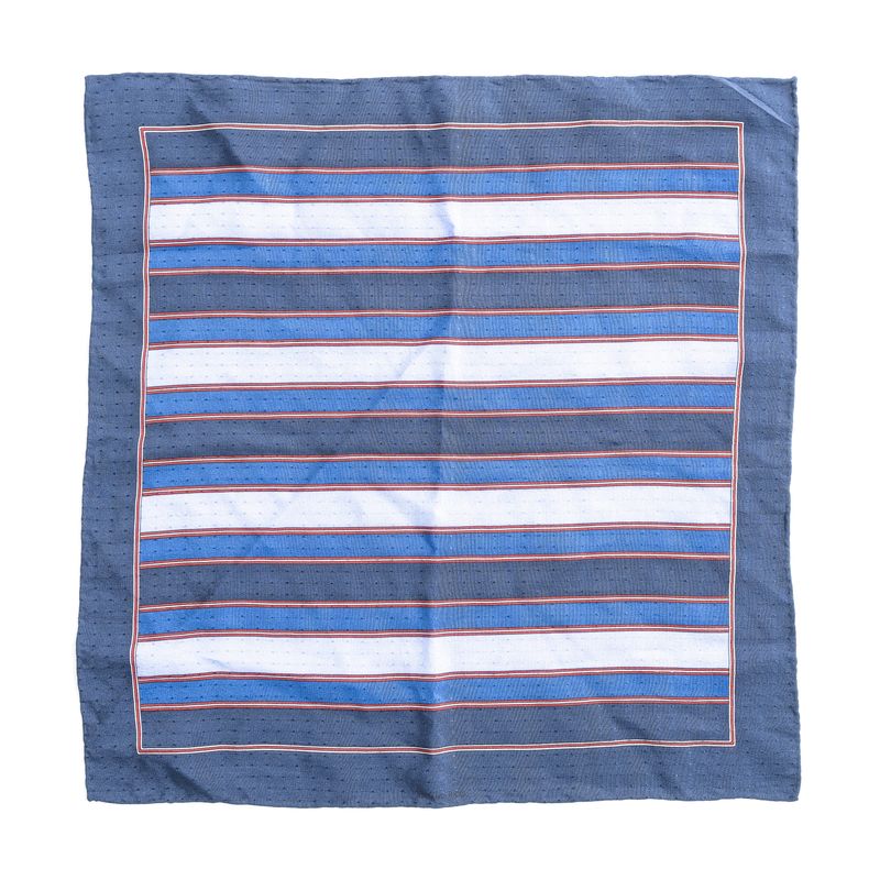Blue Striped Pocket Square