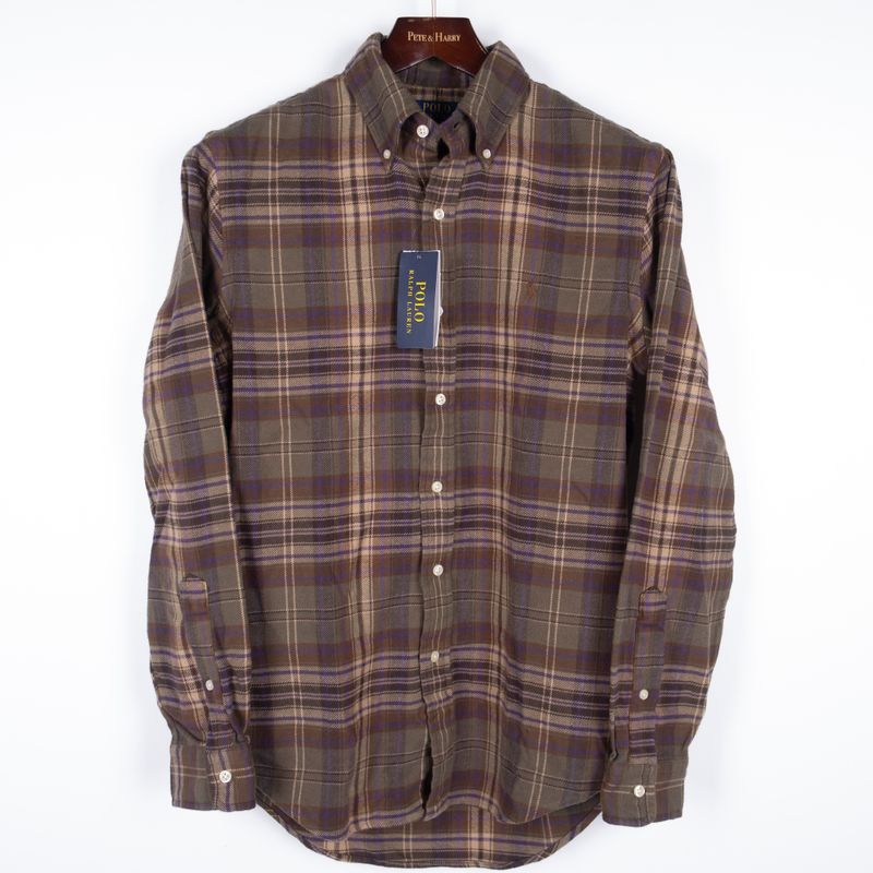 Brown Check Buttondown, Flannel Shirt