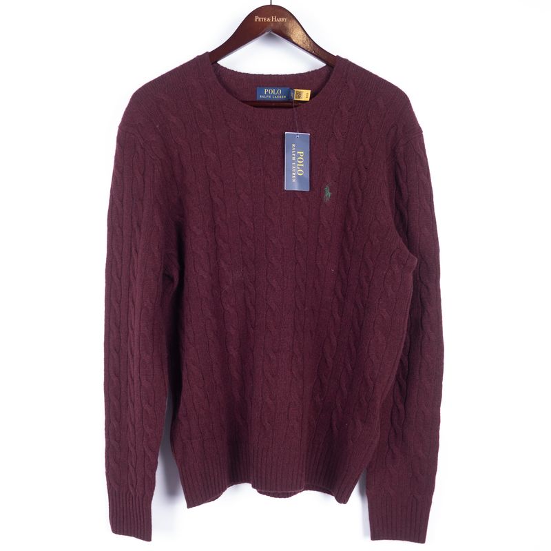 Cable long sleeve Burgundy