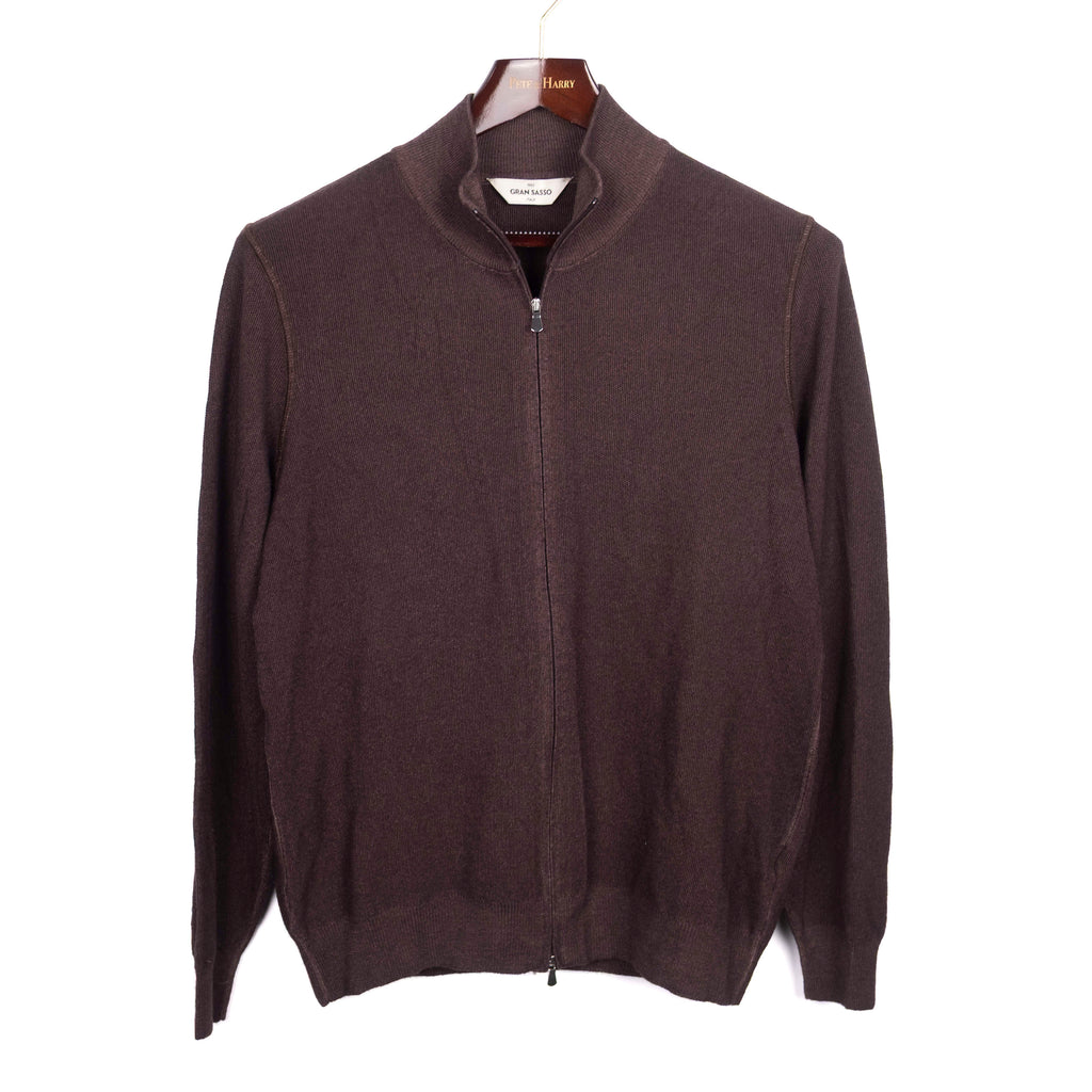 Brown Zip-up Sweater