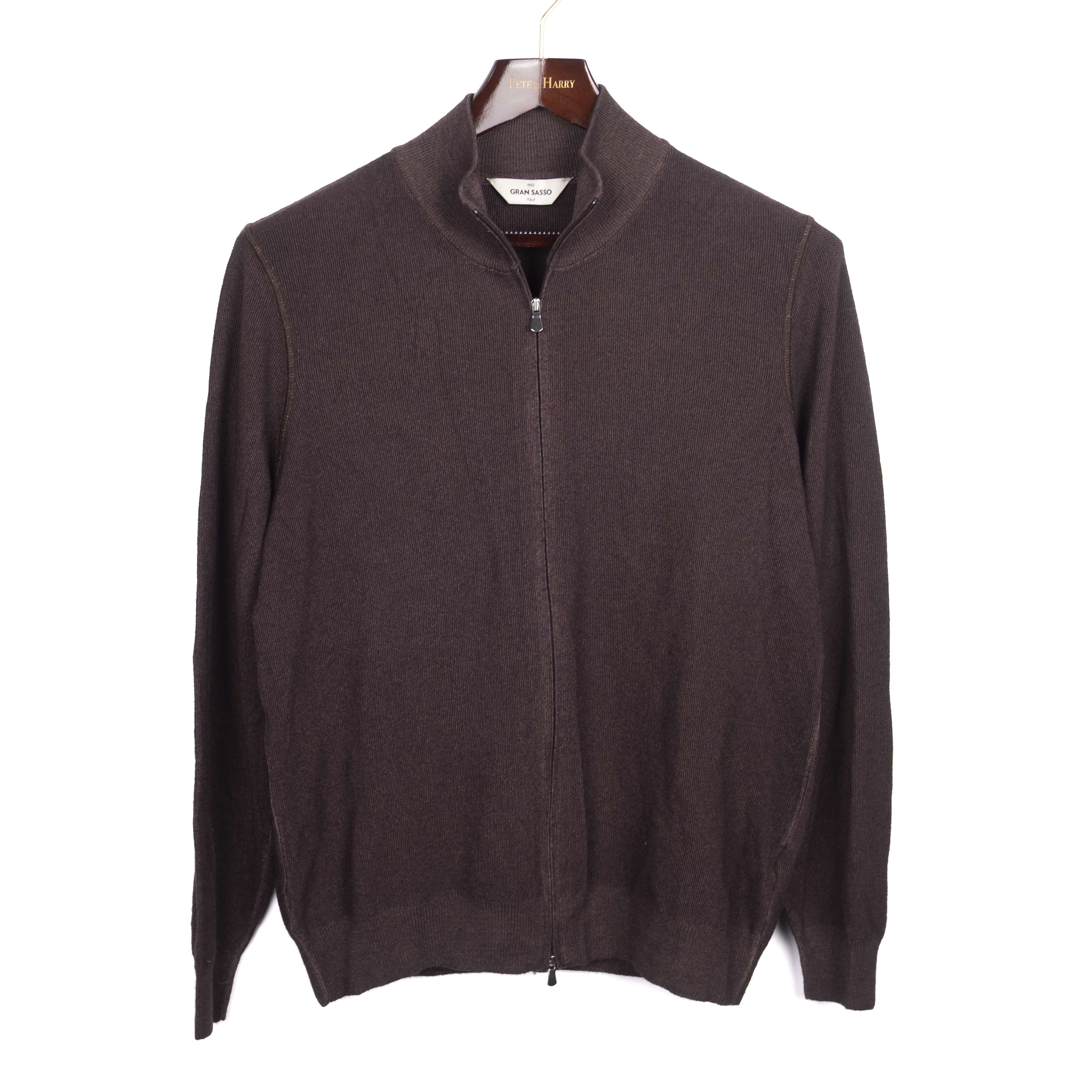 Brown Zip-up Sweater