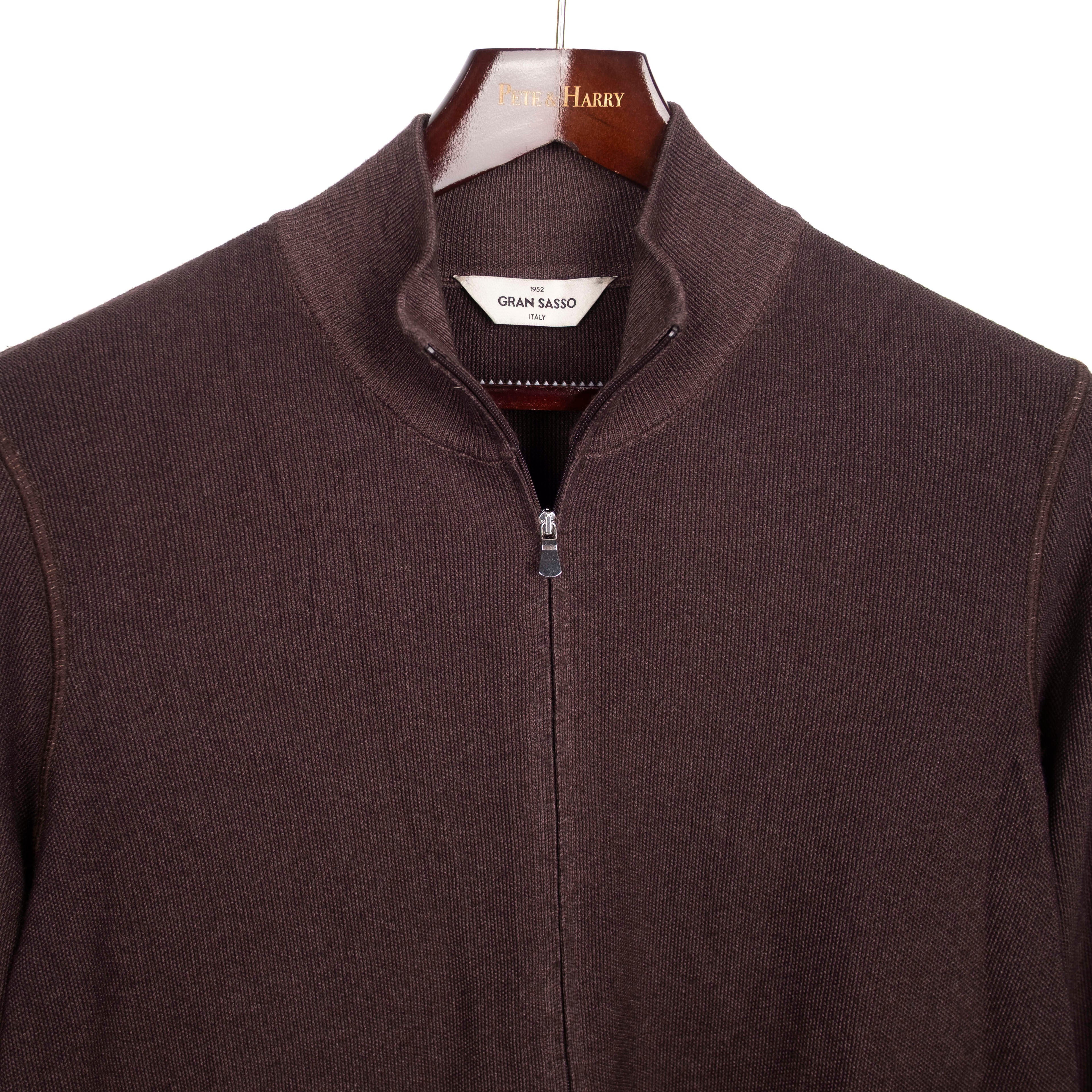 Brown Zip-up Sweater