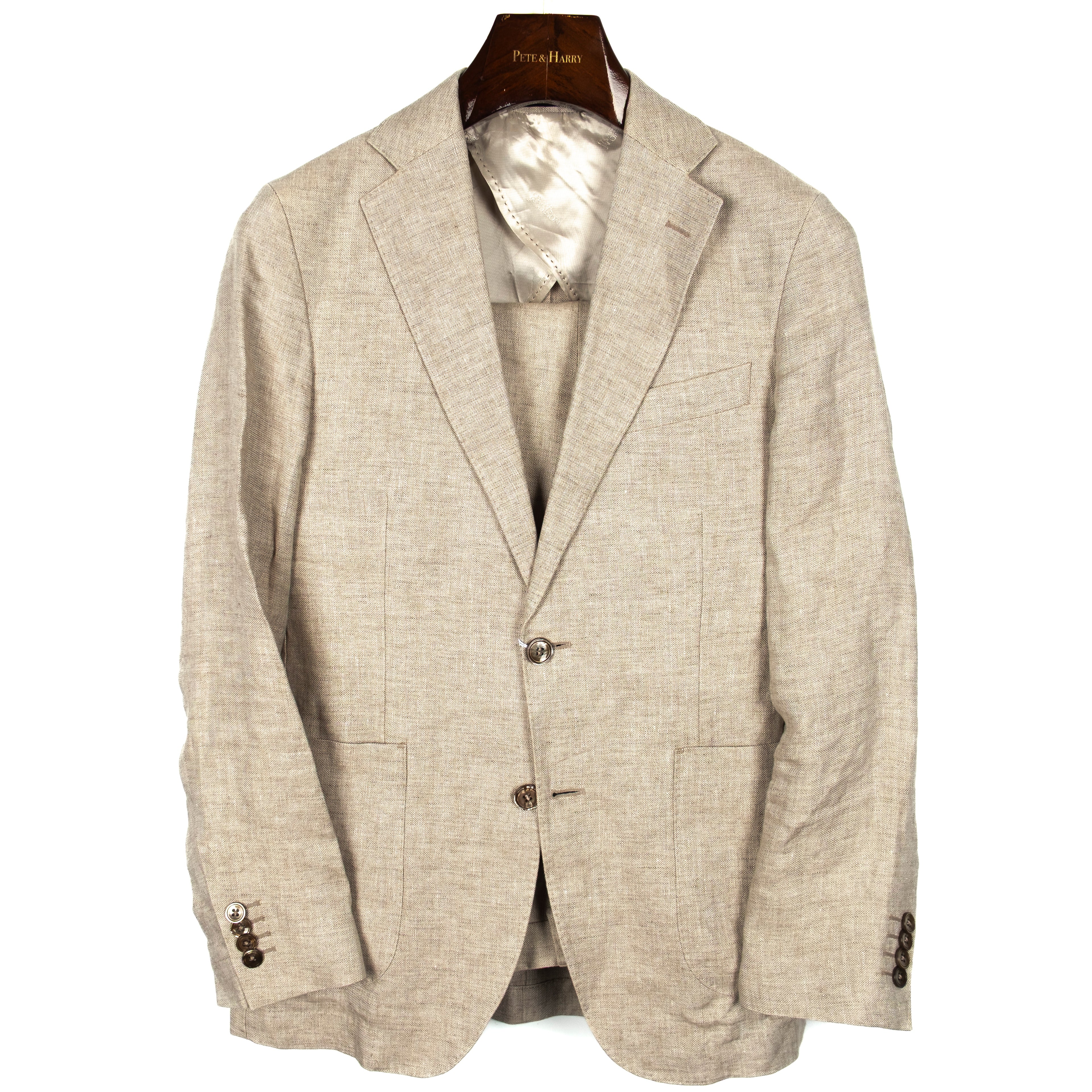 Beige Linen Suit