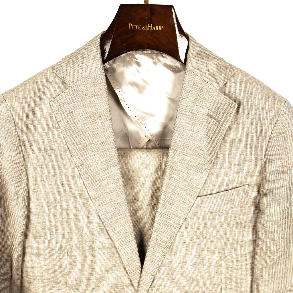 Beige Linen Suit