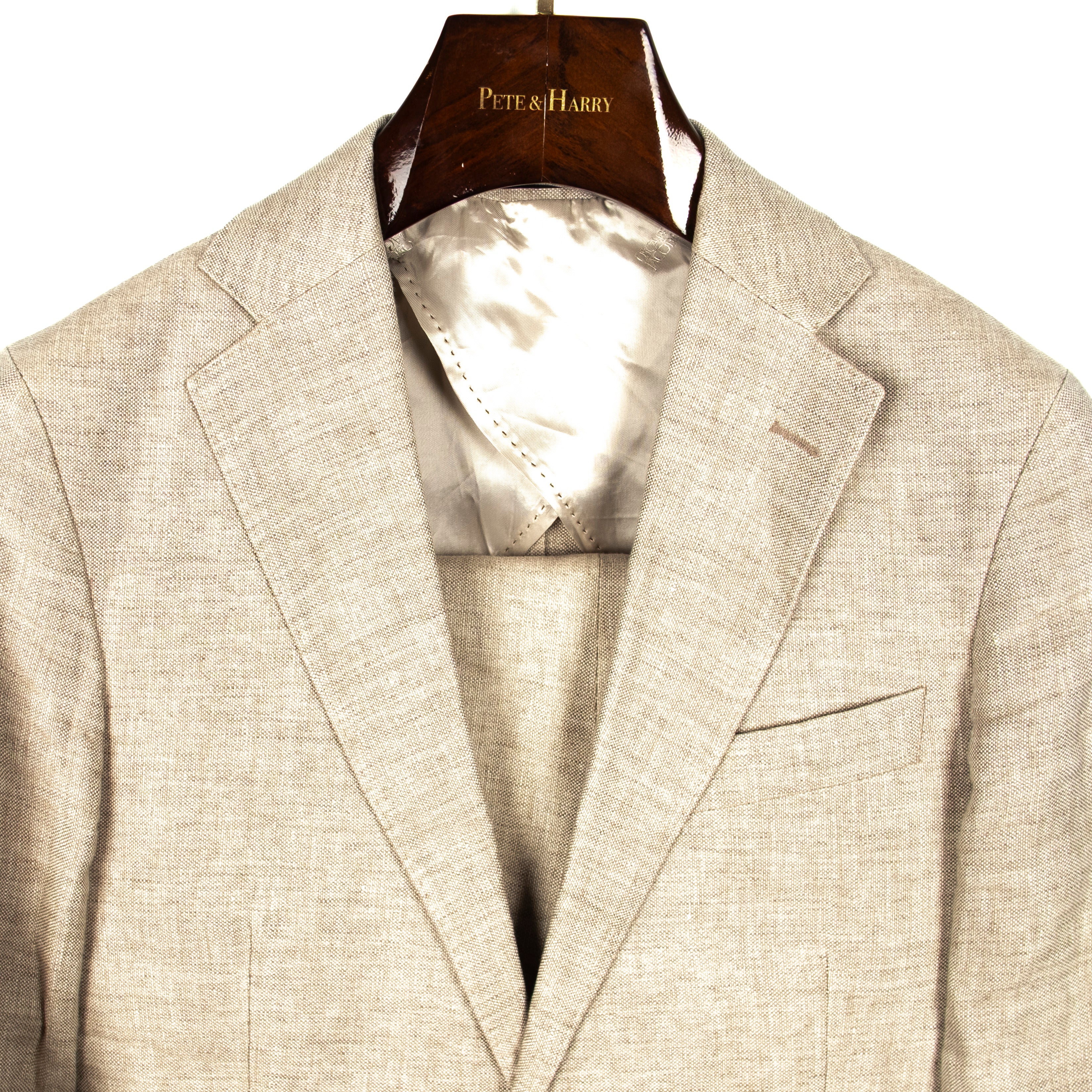 Beige Linen Suit