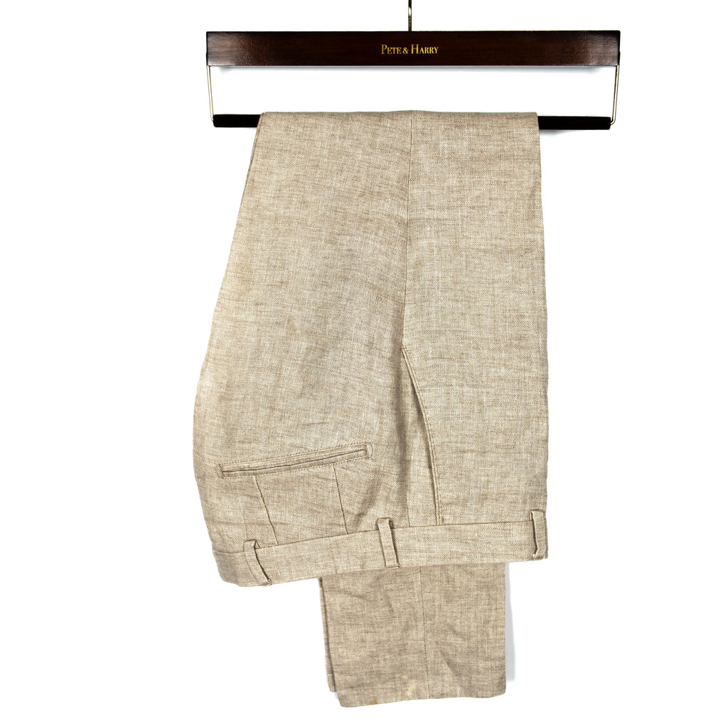 Beige Linen Suit