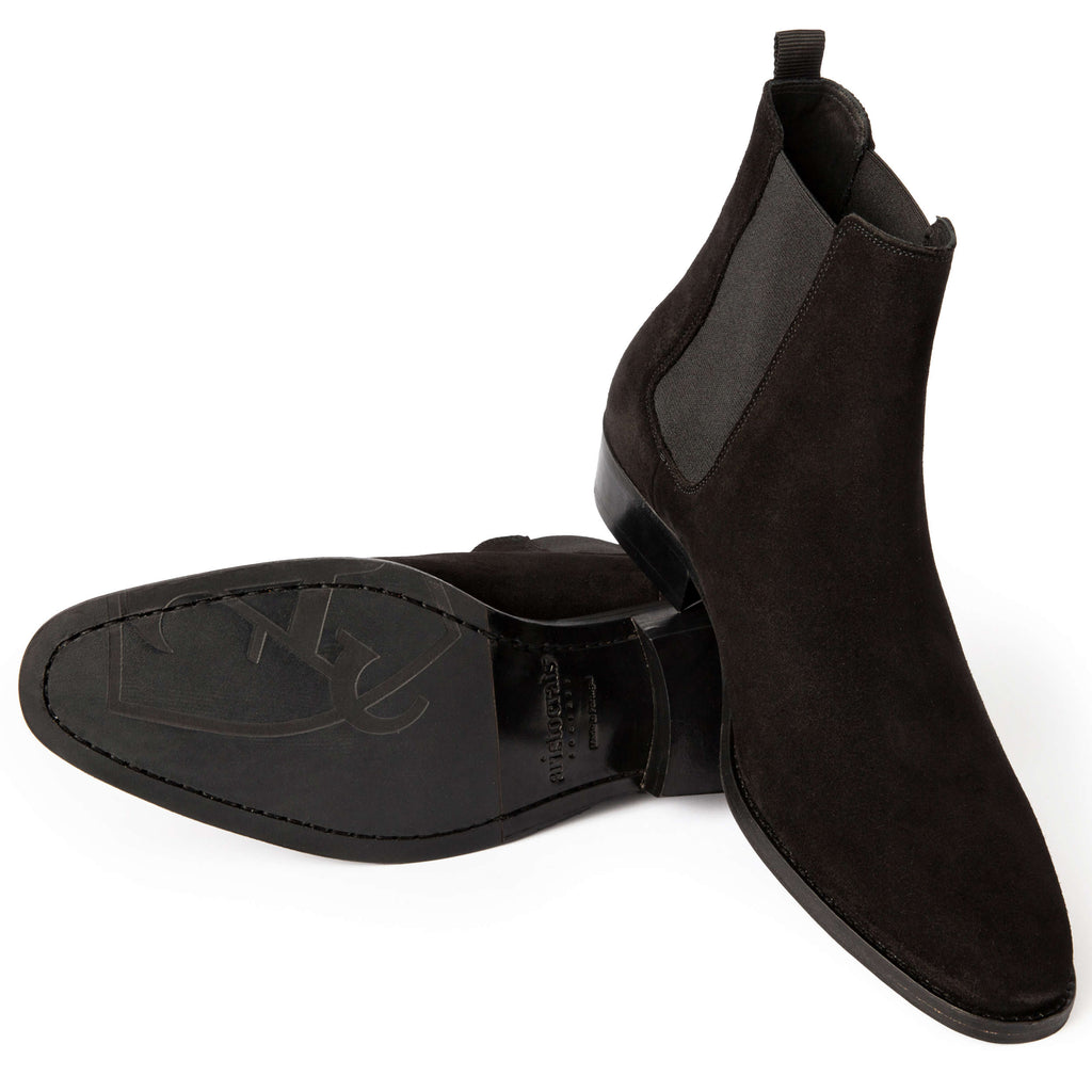 Black Suede Chelsea Boot, 45