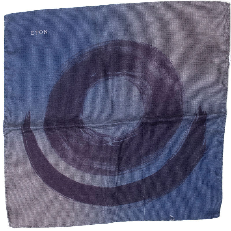 Blue Printed Pocket Square