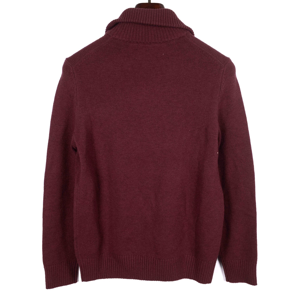 Burgundy Merino Wool Half Zip