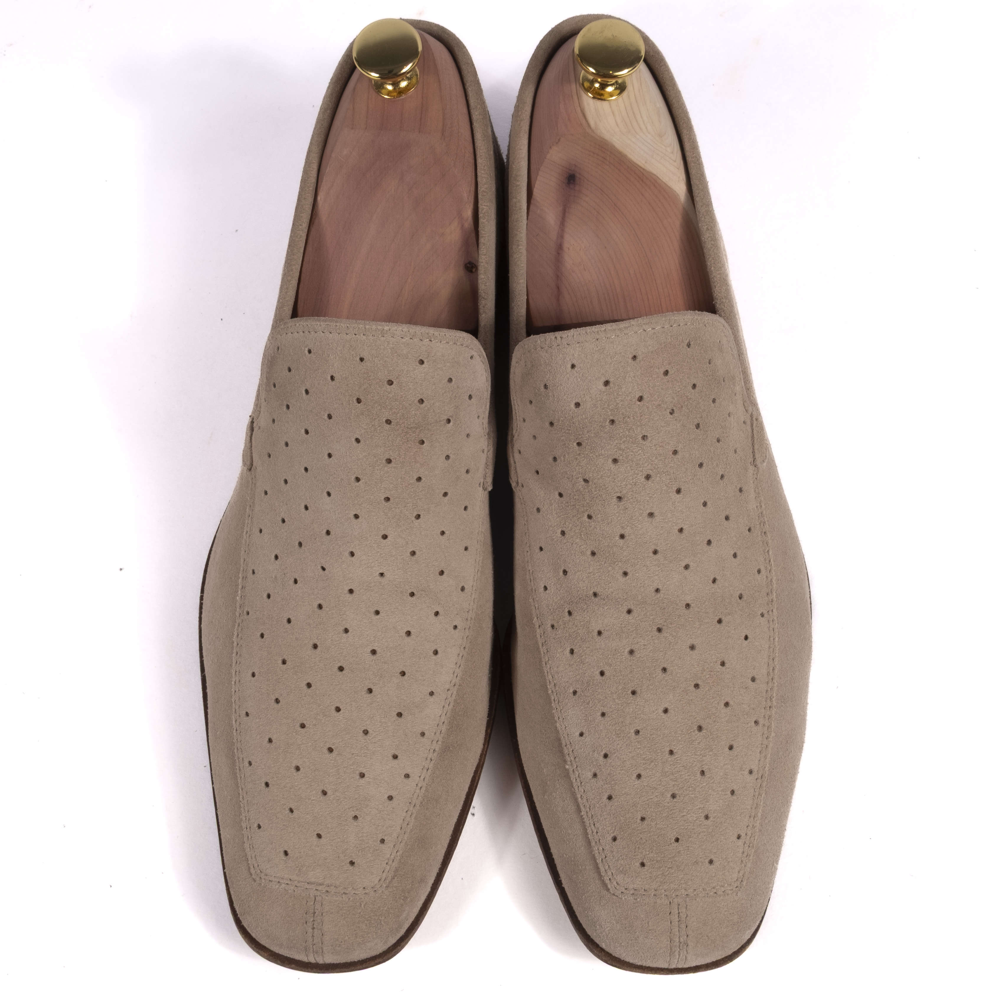 Bally Beige Suede Loafers Sz UK 8 (EU 42)