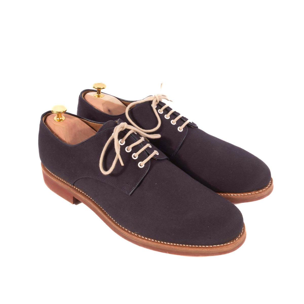 Grenson Navy Canvas Derbies