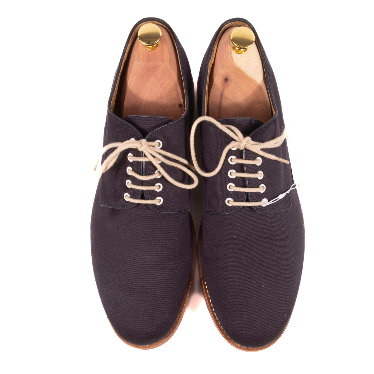 Grenson Navy Canvas Derbies