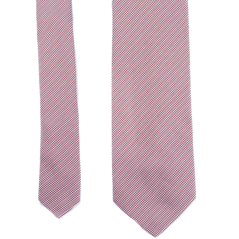 Burgundy & White Patterned Tie