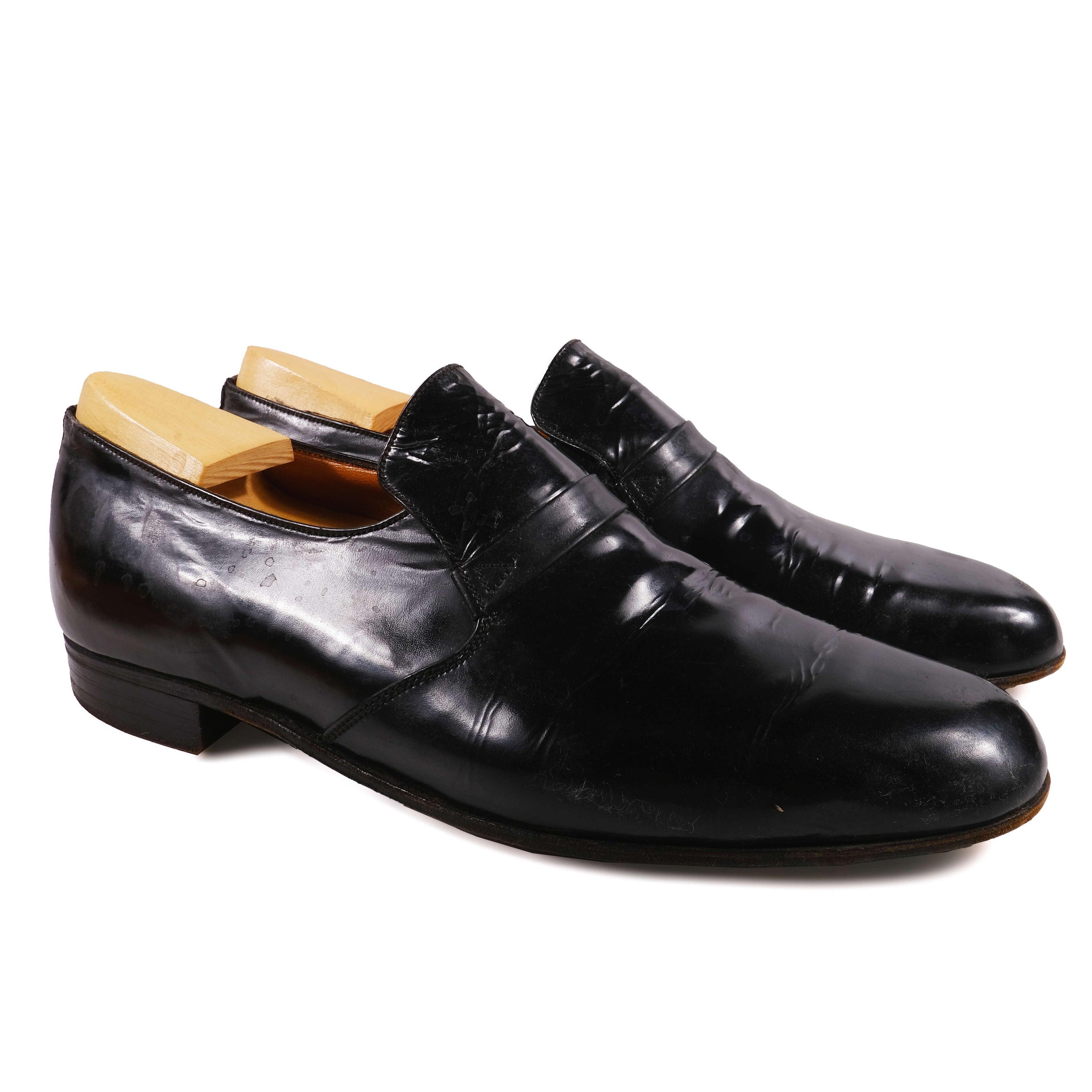 J.M. Weston Black Leather Loafers