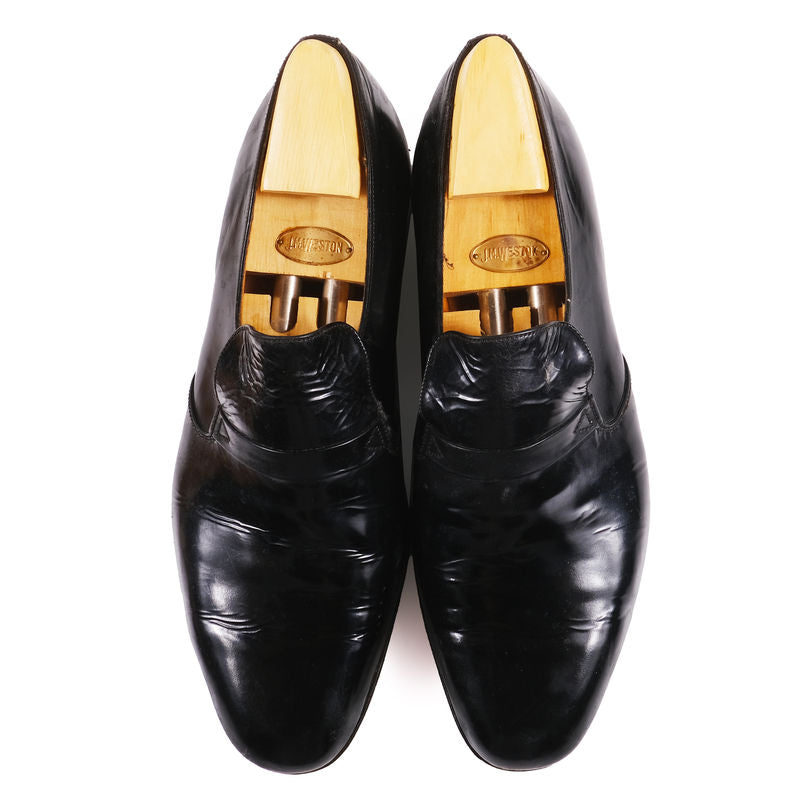 J.M. Weston Black Leather Loafers