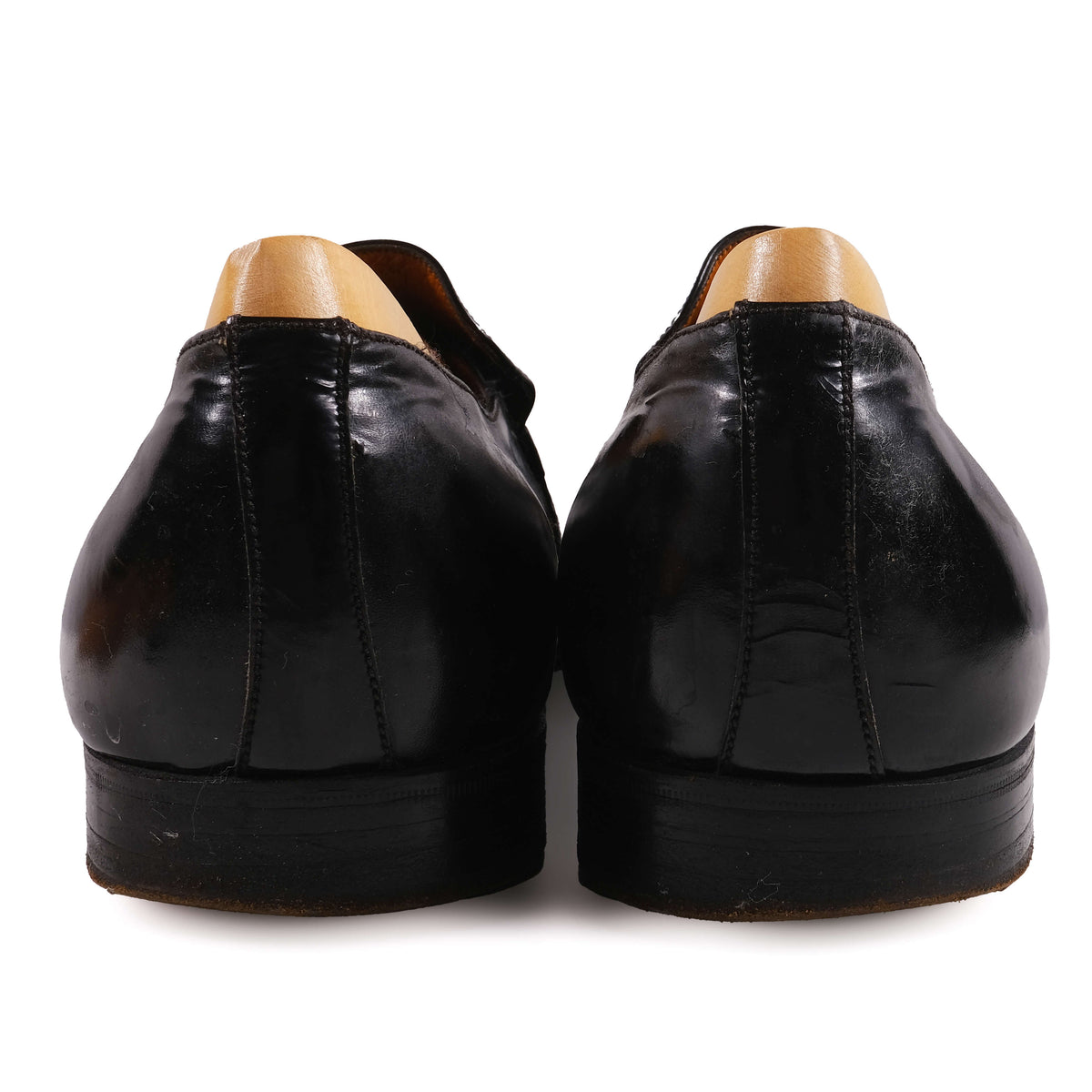 J.M. Weston Black Leather Loafers