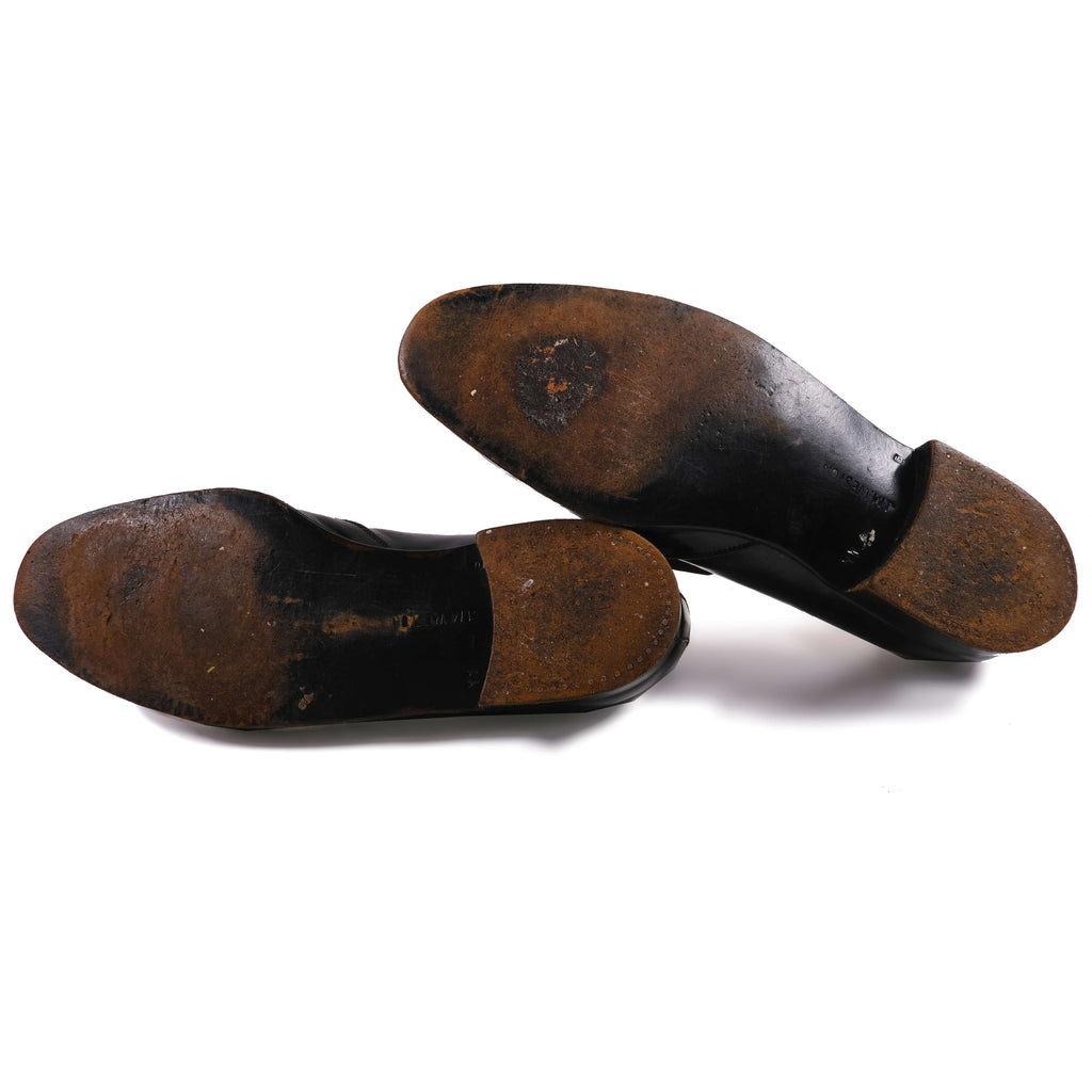 J.M. Weston Black Leather Loafers