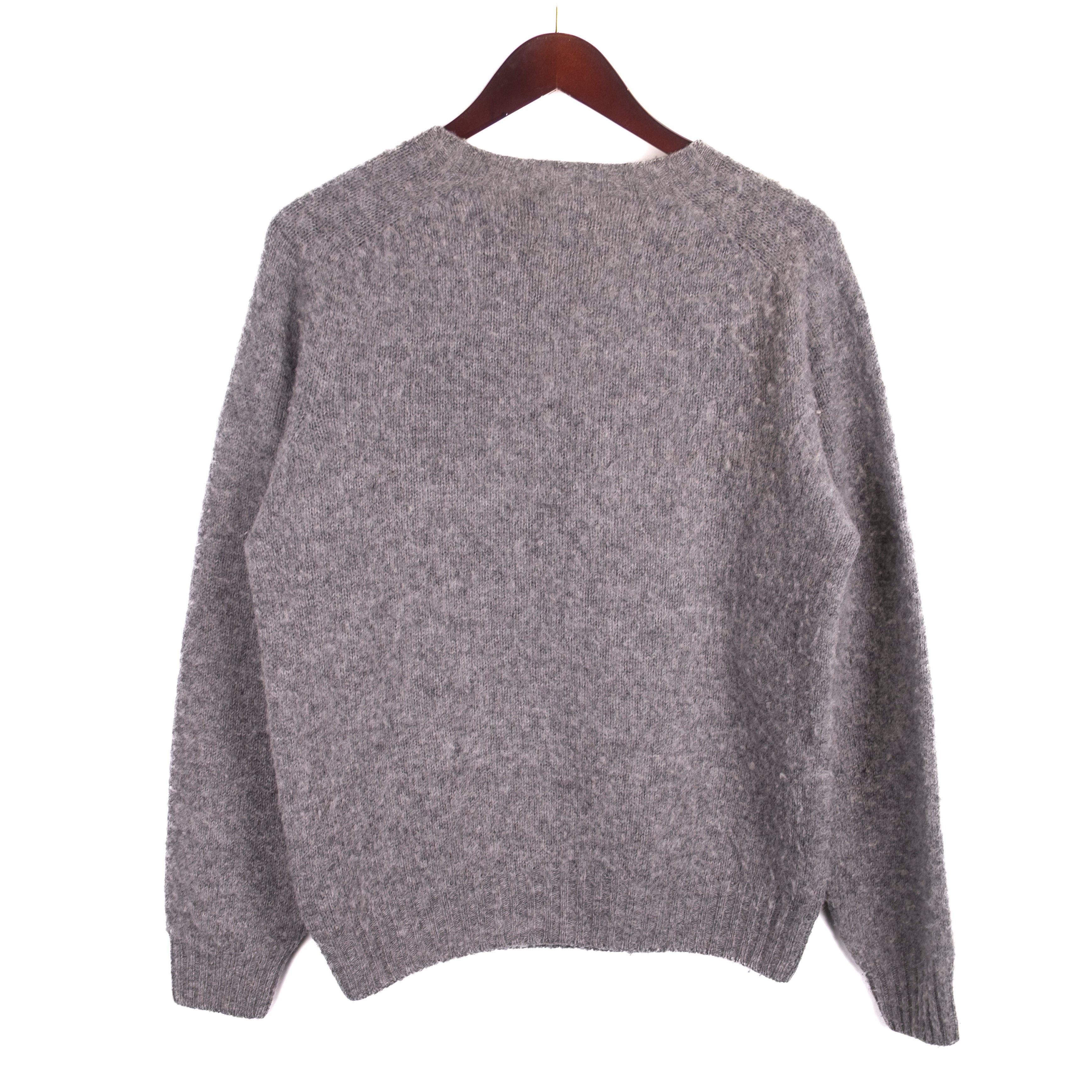 Grey Wool Shaggy Crewneck