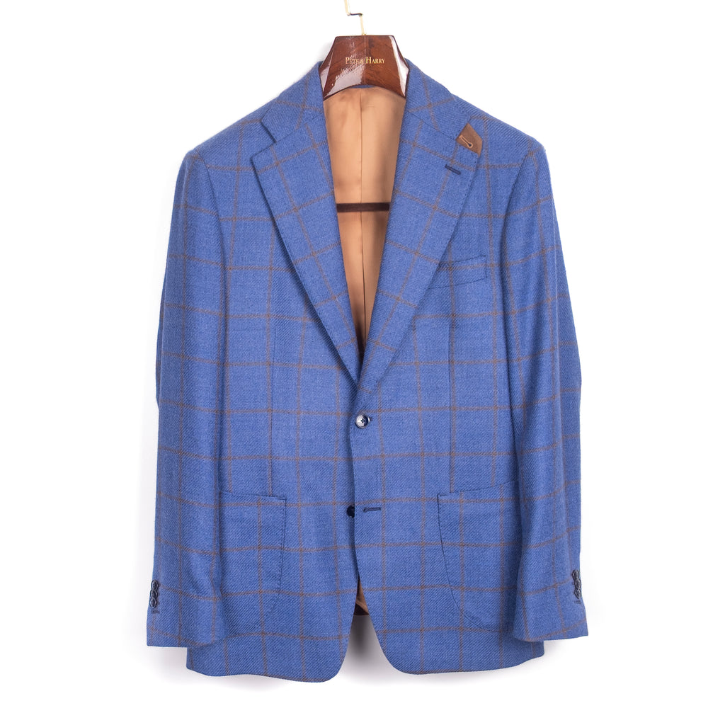 Blue Windowpane Loro Piana Cloth Sport Coat