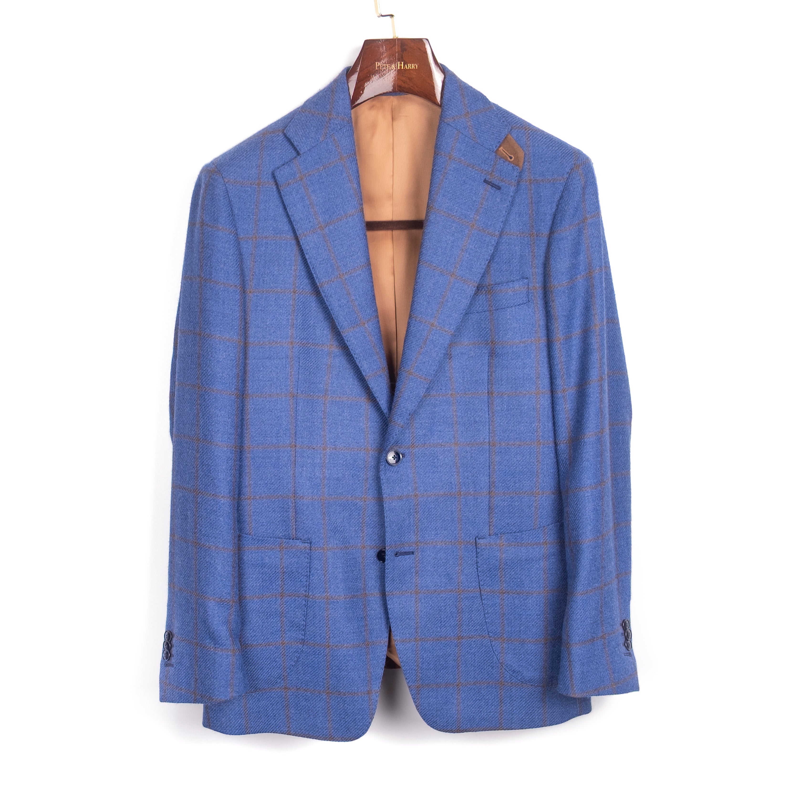 Blue Windowpane Loro Piana Cloth Sport Coat