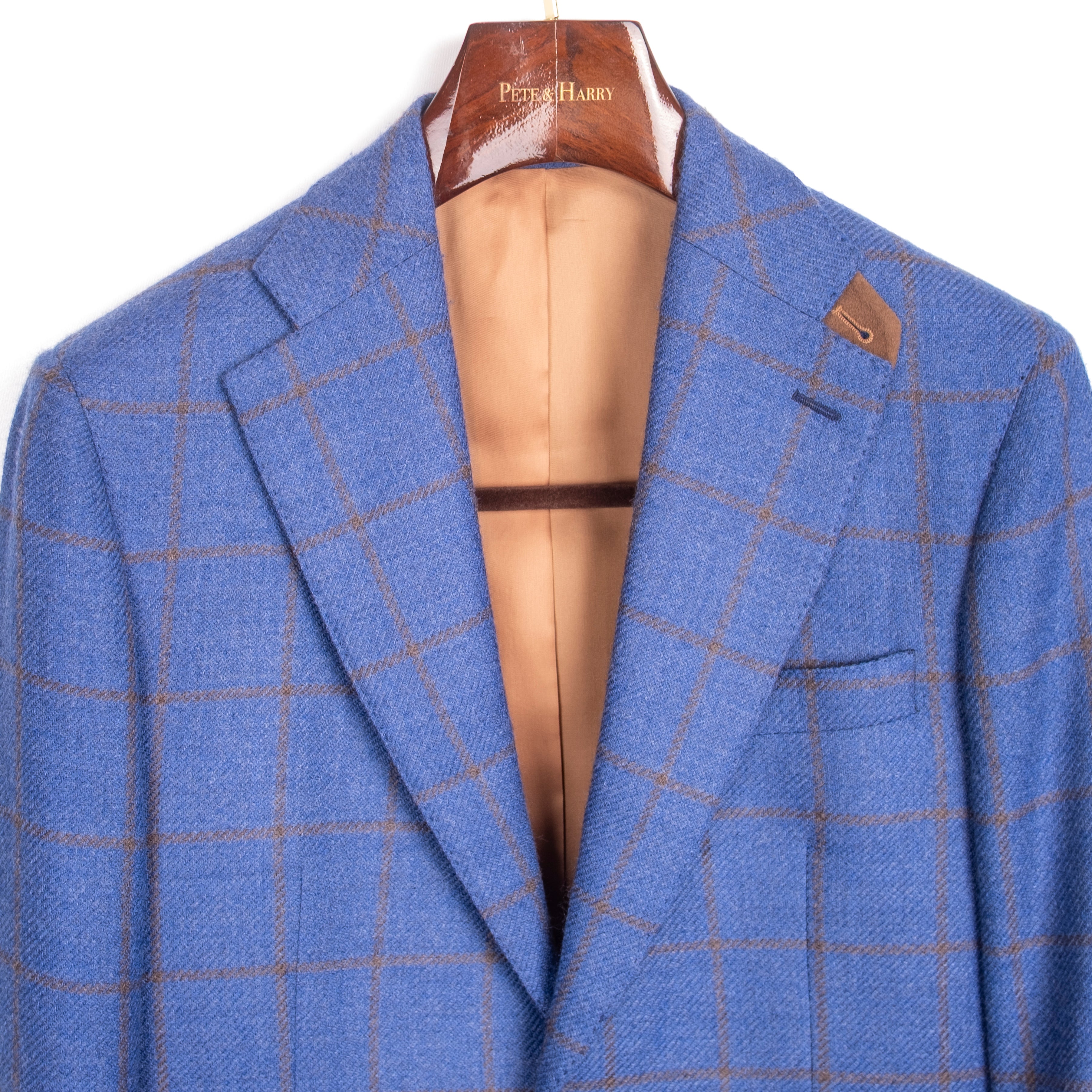 Blue Windowpane Loro Piana Cloth Sport Coat
