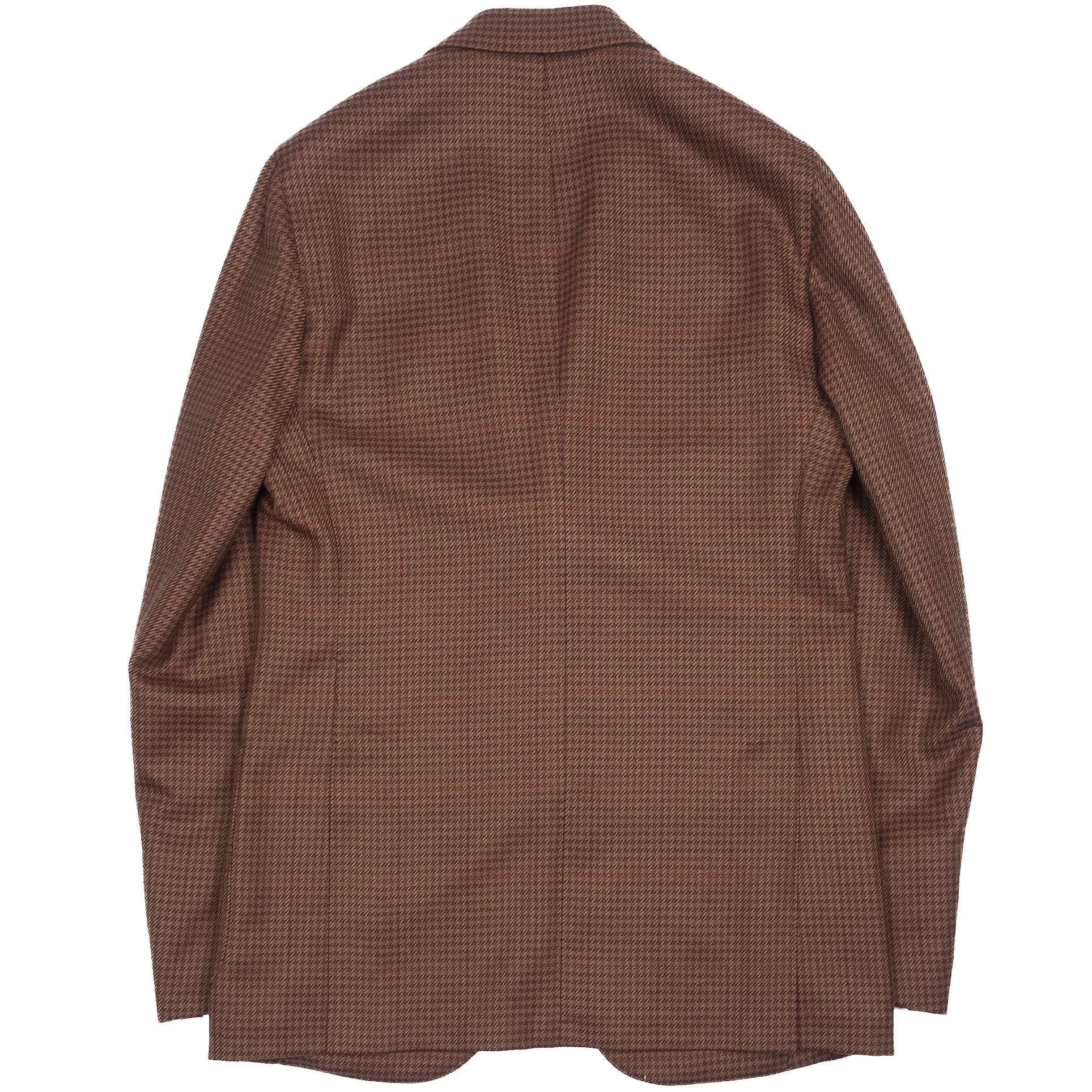 Neapolitan Hand Tailored Brown Houndstooth Lafayette Saltiel Drapiers Wool Sport Coat Sz 48
