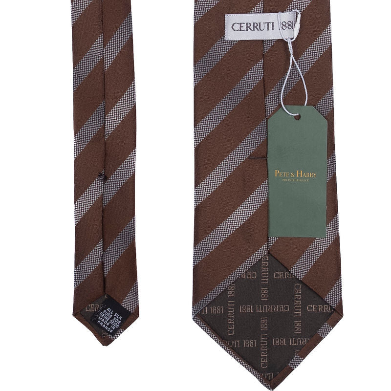 Brown Striped Tie