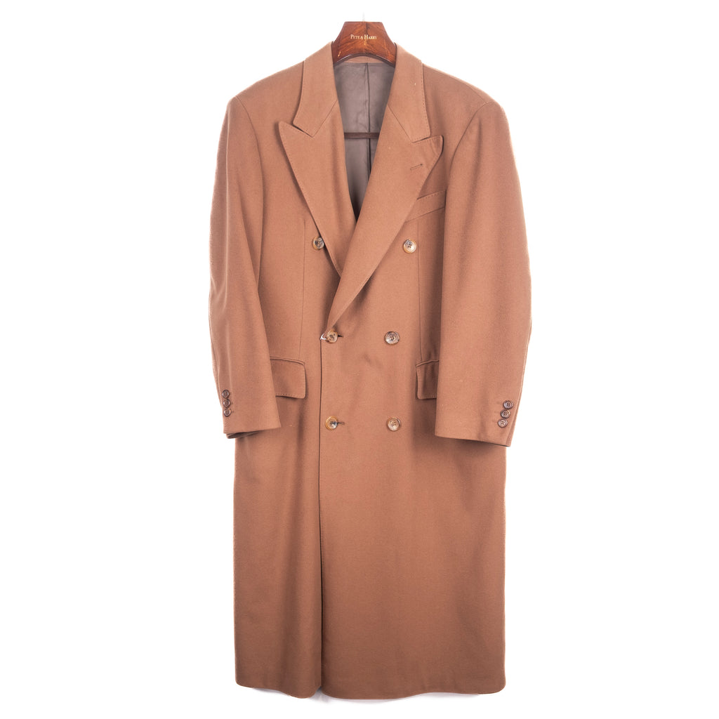 Camel Coloured Double Breasted Cashmere/Wool Coat